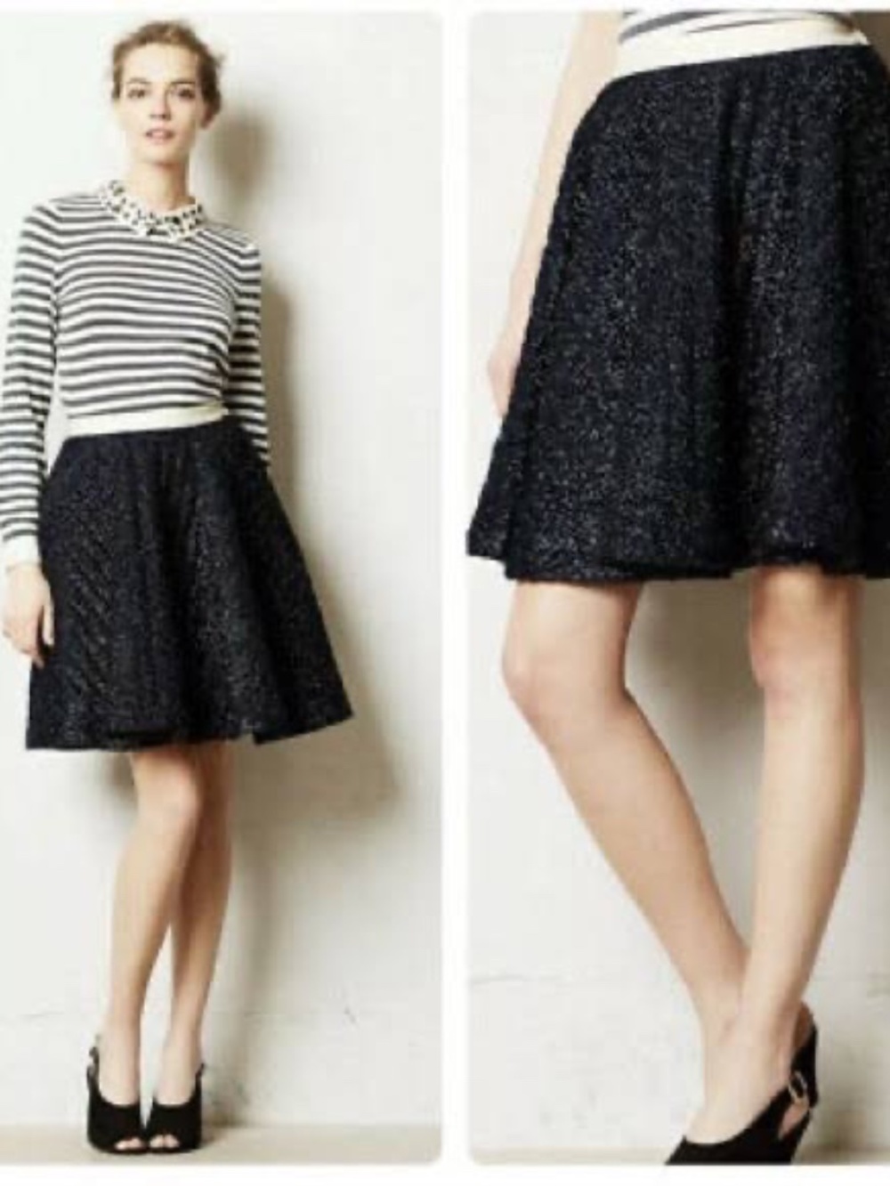 Anthropologie  "Hello by Jourden" Polaris A-Line Sparkly Skirt